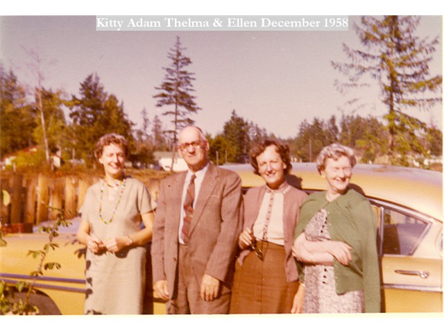 Adam Glover with and Children Kitty, Thelma and Ellen in 1960