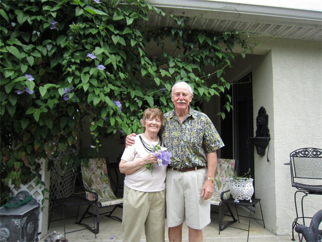 Barbara and Hume in 2012 in Delray Beach