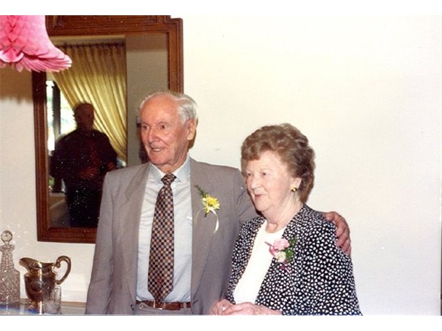 Manson and Ellen Rennick on their 60th Wedding Anniversary