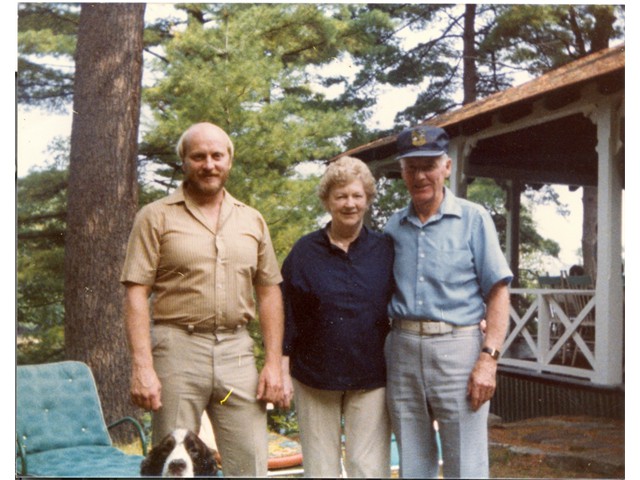 1982 Muskoka Mystery Weekend with Peter and Wonder Dog Floyd