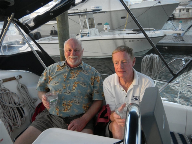 Peter and Ian Willmott aboard in 2012