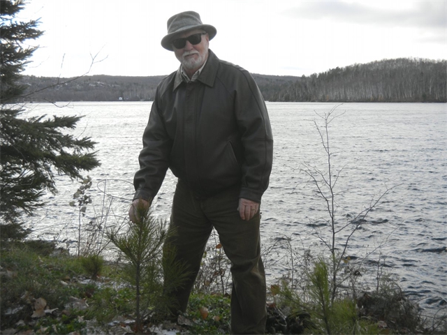 Peter Inspecting Tims Trees