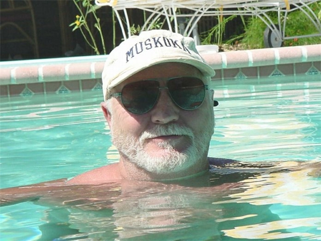 Peter in his Pool in 2001