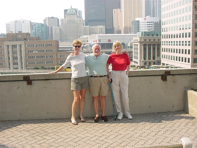 Sheila, Peter and Barbara Clow in Toronto